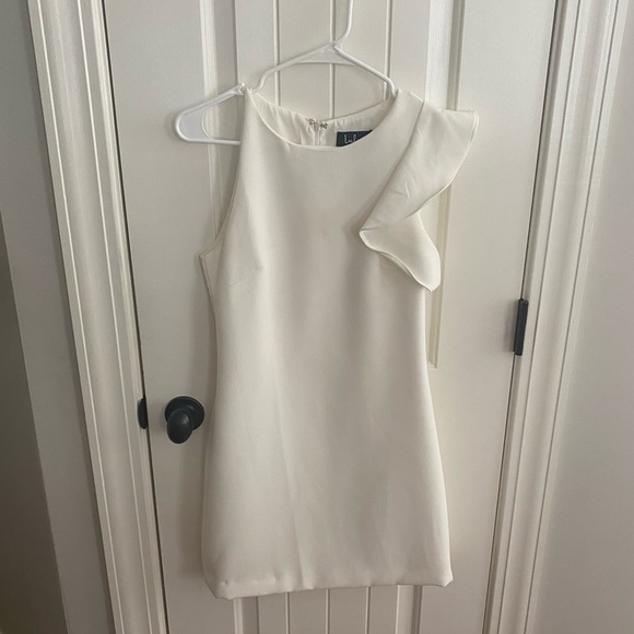 Lulus One Shoulder Ruffle Shift Dress - Picture 2 of 4